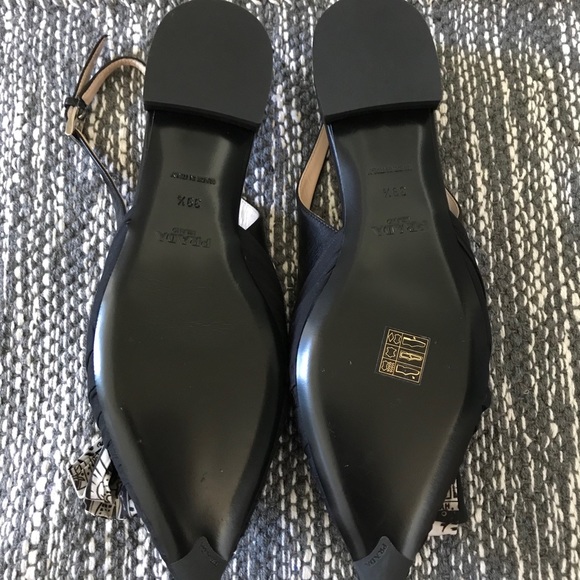 Prada Slingback Flat with Bow, Black, New - Picture 5 of 8